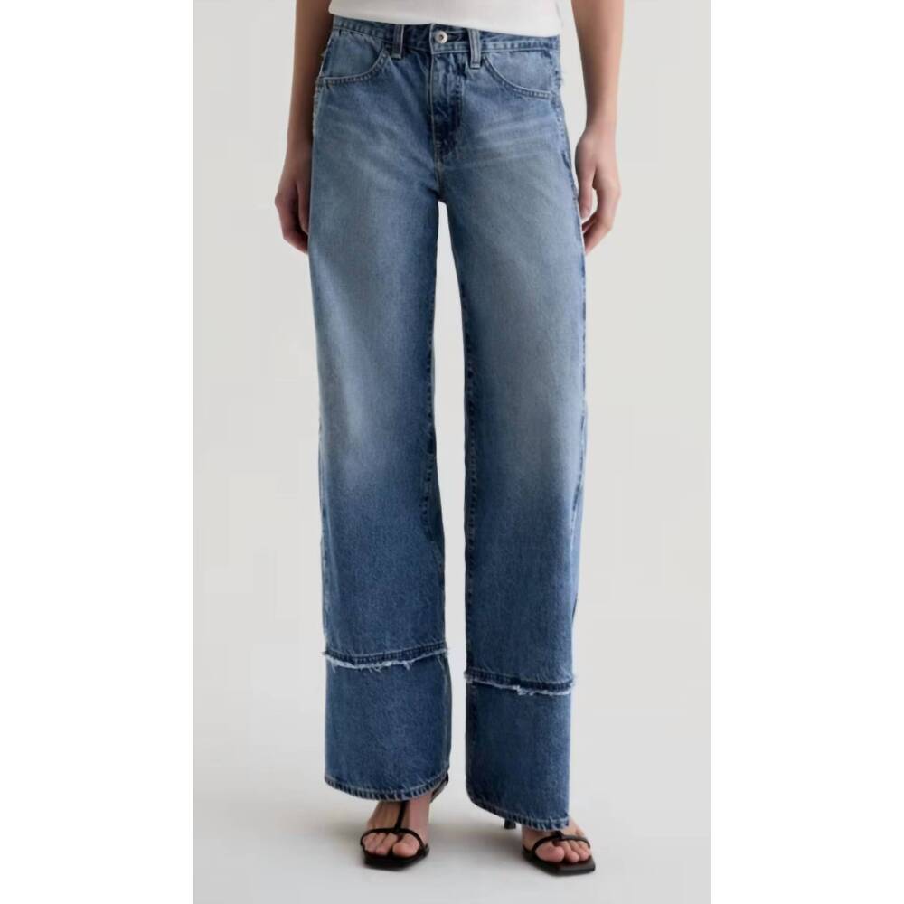 NEW AG JEANS adria low rise paneled fit jeans in socialite